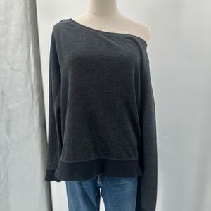 Pact 100% organic cotton Off-Shoulder Black Lightweight Sweater
